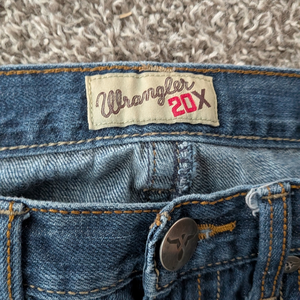 Wrangler 20X Men's Dark Blue Bootcut Jeans 30x29 - Picture 4 of 8